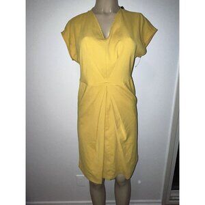 Kenneth Cole yellow mustard short sleeve dress size S new